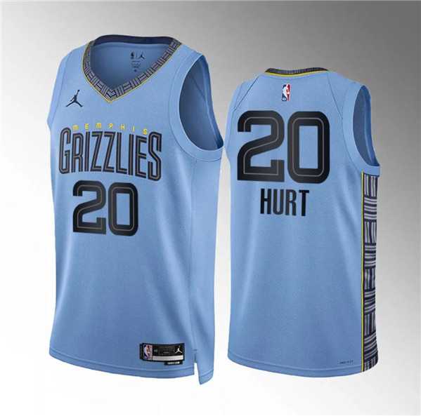 Mens Memphis Grizzlies #20 Matthew Hurt Blue Statement Edition Stitched Jersey Dzhi